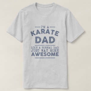 T-shirt Cru de papa de karaté (bleu)