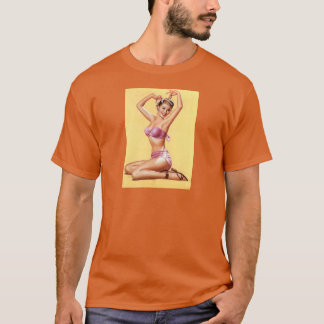 T-shirt cru de pin-up d'art de nez de style de la guerre