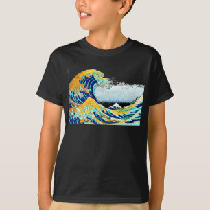 T-shirt Cru de PixDezines, grande vague, 葛飾北斎の神奈川沖浪 de