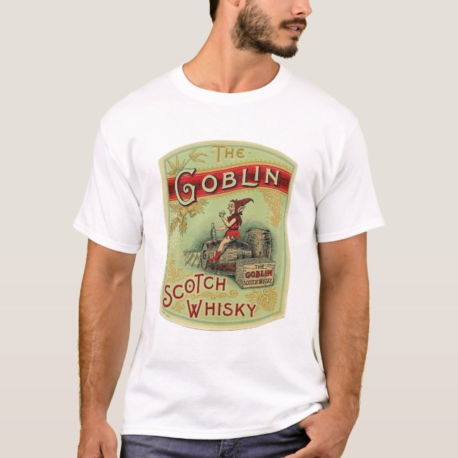 T-shirt Cru "la chemise d'étiquette de whisky écossais de (Devant)