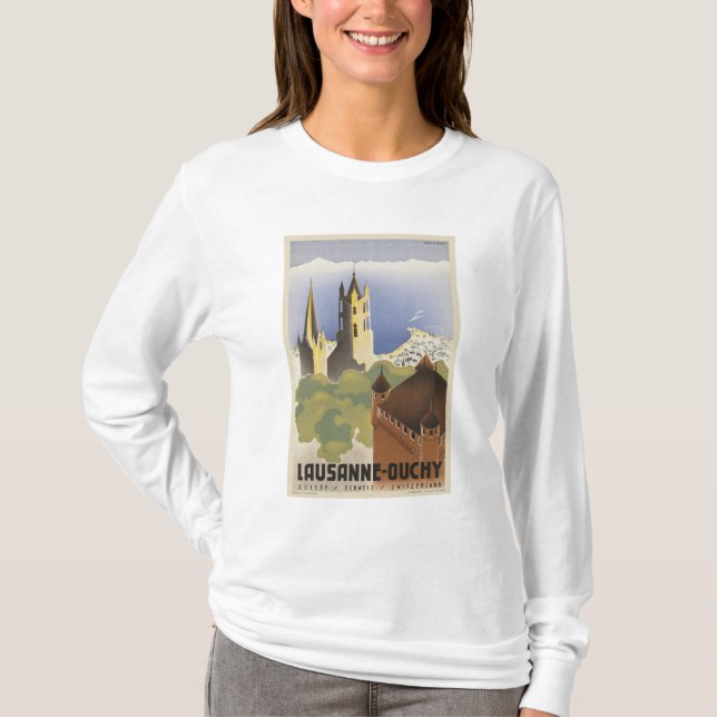 T-shirt Cru l'Europe de Lausanne Ouchy Suisse (Devant)