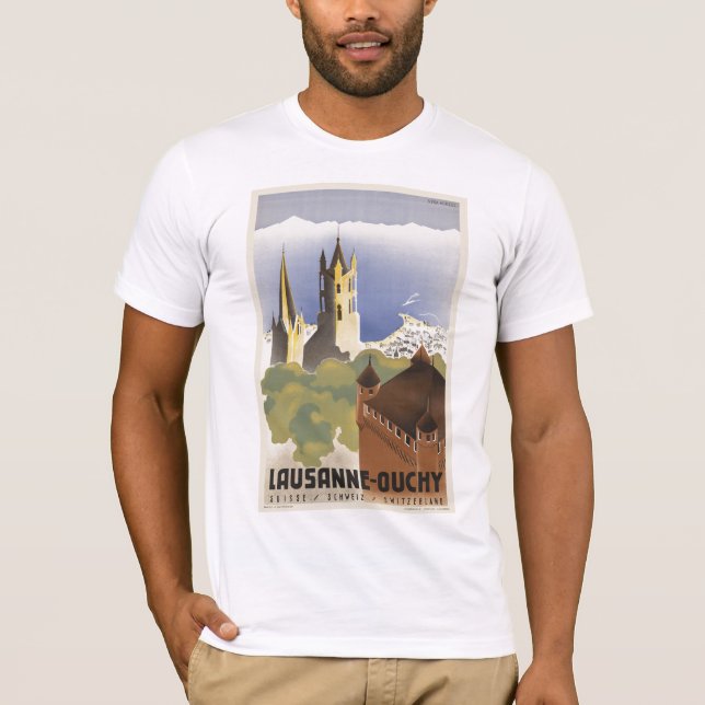 T-shirt Cru l'Europe de Lausanne Ouchy Suisse (Devant)