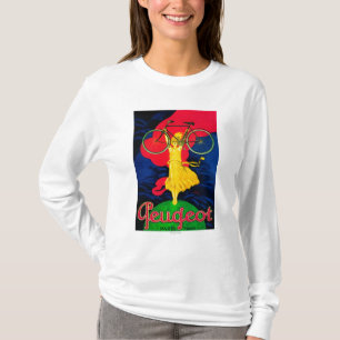 T-shirt Cru PosterEurope de bicyclette de Peugeot