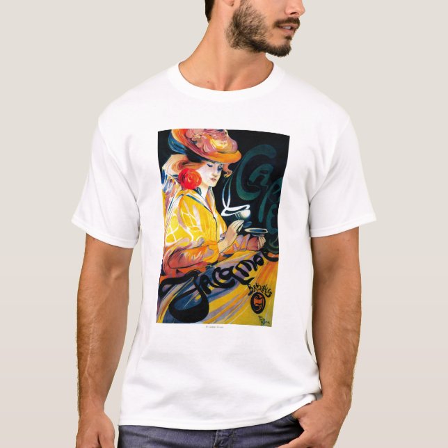 T-shirt Cru PosterEurope de Jacqmotte Caf� (Devant)