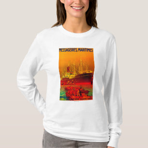 T-shirt Cru PosterEurope de Messageries Maritimes