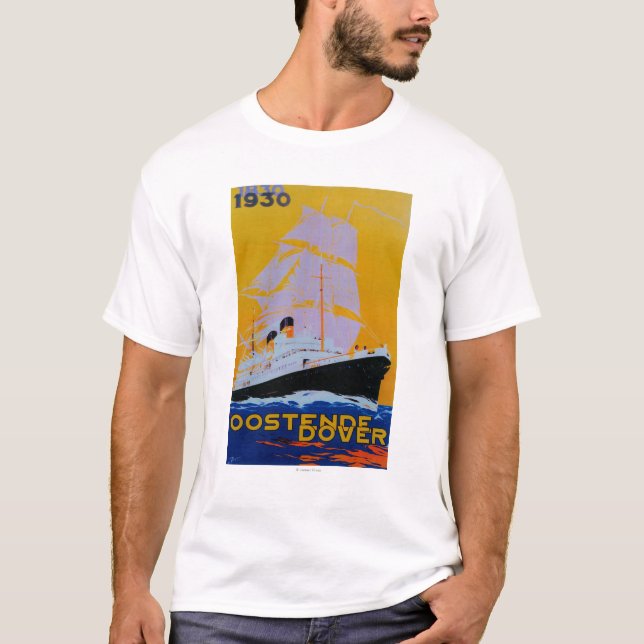 T-shirt Cru PosterEurope d'Oostende Douvres (Devant)