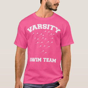 T-shirt Crudo Varsity Team Swim Sperm Unisex-Adul