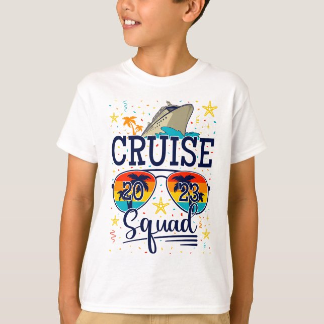 T-shirt Cruise Squad 2023 Croisière Vacation Boy (Devant)