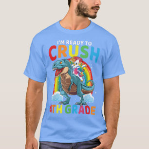 T-shirt Crush 4e grade Unicorn Dinosaur T Re Retour à Scho