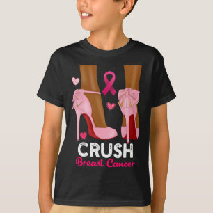 T-shirt Crush Cancer Du Sein En Octobre Nous Portons Rose