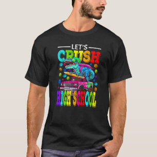 T-shirt Crush High School Monster Truck Dinosaur Boy
