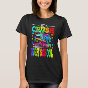 T-shirt Crush High School Monster Truck Dinosaur Boy