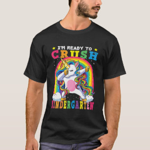 T-shirt Crush Kindergarten Dabbing Unicorne Retour À L'Éco