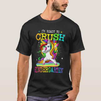 T-shirt Crush Kindergarten Dabbing Unicorne Retour À L'Éco