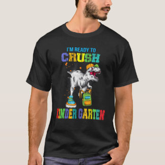 T-shirt Crush Kindergarten Dinousar Retour À L'École Rex E