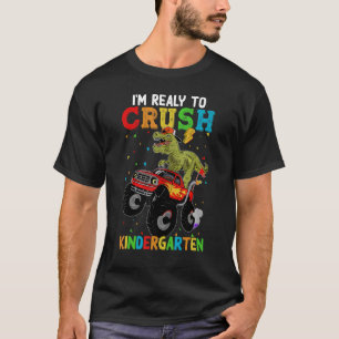 T-shirt Crush Kindergarten Retour À L'École Monster Truck 