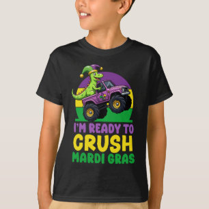 T-shirt Crush Mardi Gras Monster Truck Dinosaur t rex Todd