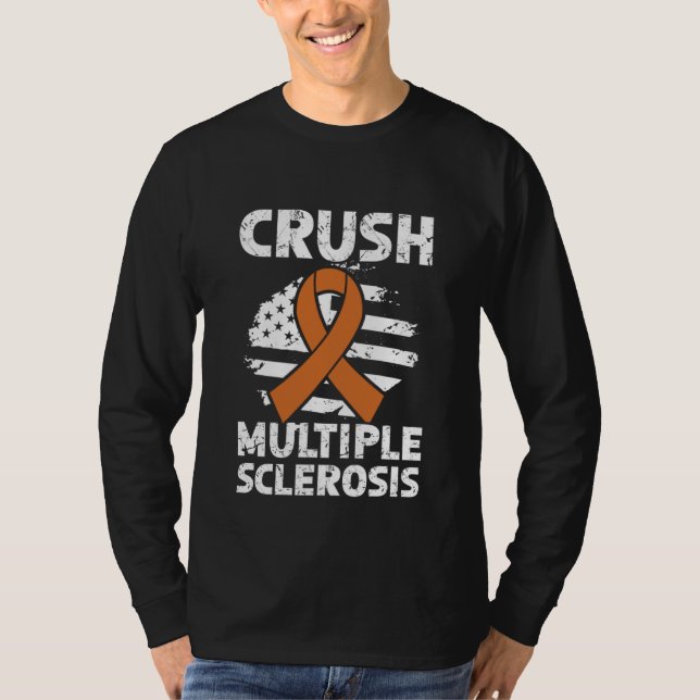 T-shirt Crush Multiple Sclerosis Orange Multiple Sclerosis (Devant)