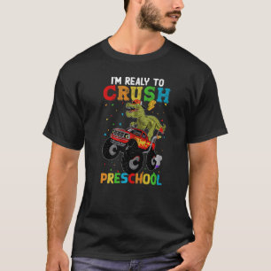 T-shirt Crush Preschool Dinosaur Monster Truck Back to Sch