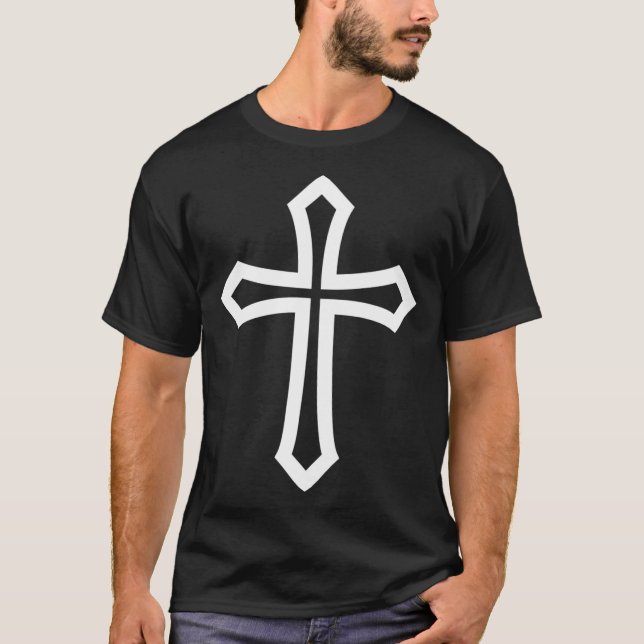 T-shirt cruz ponta seta vazada branca maior (Devant)