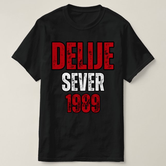 T-shirt Crveno Beli Delije Sever 1989 (Design devant)