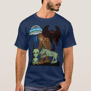T-shirt Cryptid Big Foot Alien Mothman UFO Chupacabra