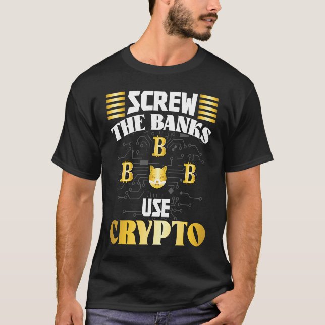 T-shirt Crypto  Cryptocurrency Blockchain Trader Finance   (Devant)