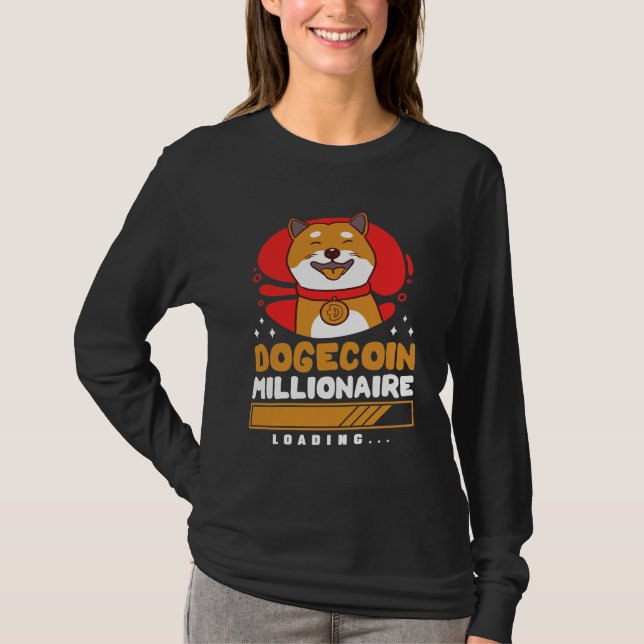 T-shirt Crypto DogeCoin Millionaire Chargement (Devant)