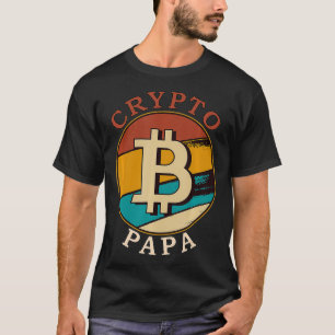 T-shirt Crypto Homme Papa Papa Bitcoin Drôle Pièce Miner H