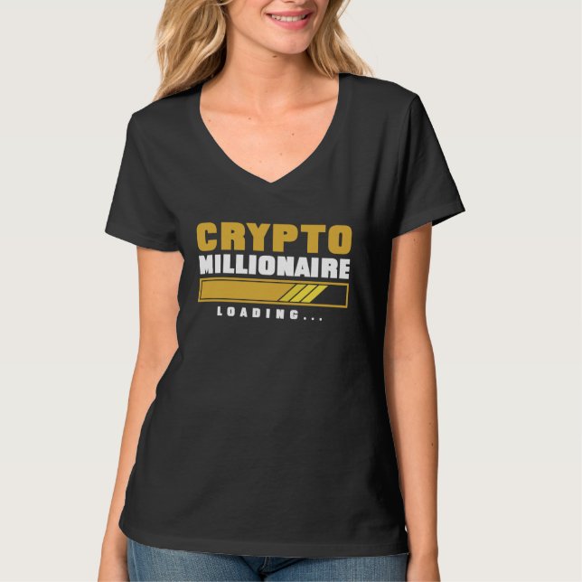 T-shirt Crypto Millionaire Loading (Devant)