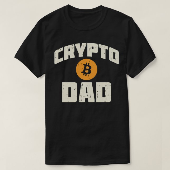 T-shirt Crypto Papa Bitcoin BTC Cryptodevise Jour Trader D (Design devant)