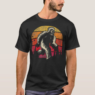 T-shirt Cryptozoologie Sunset Sasquatch Yeti Cryptid Retro