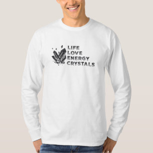 T-shirt Crystal Healing Gemstone Life Love Energy Crystals