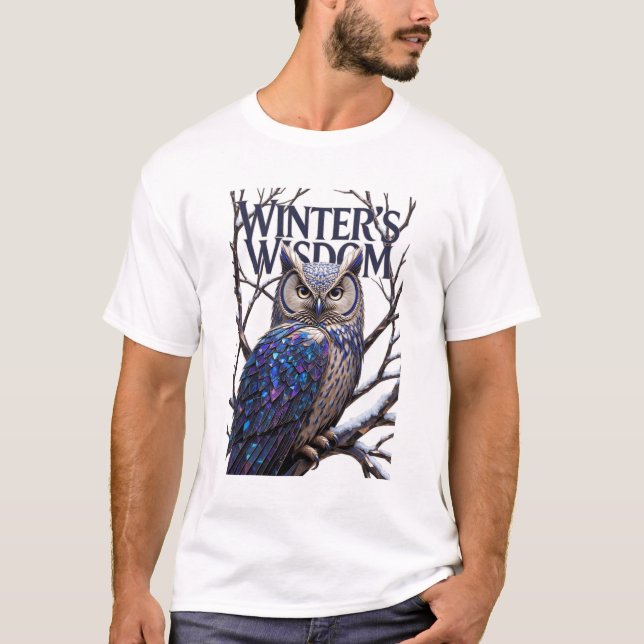 T-shirt Crystalized Forest Owl T-Shirt, Premium  (Devant)