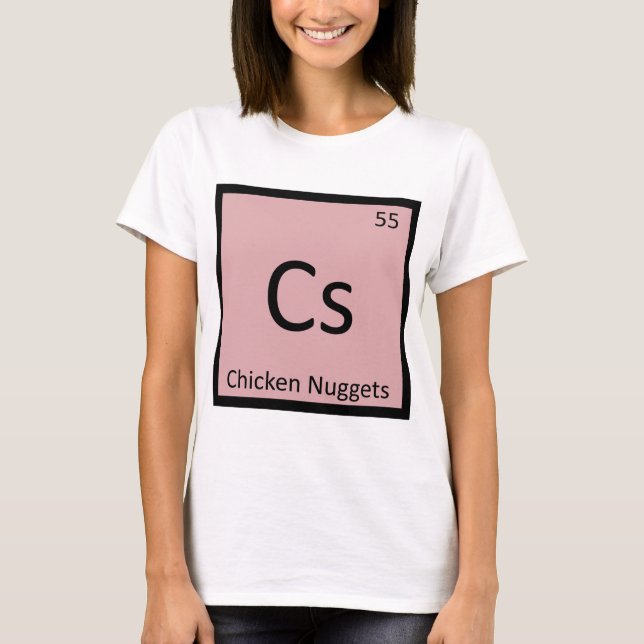 T-shirt Cs - symbole de chimie d'apéritif de pépites de (Devant)