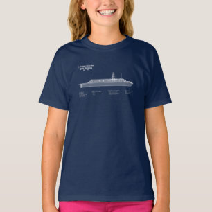 T-shirt CSS Virginie - Plan de plan des navires ABD