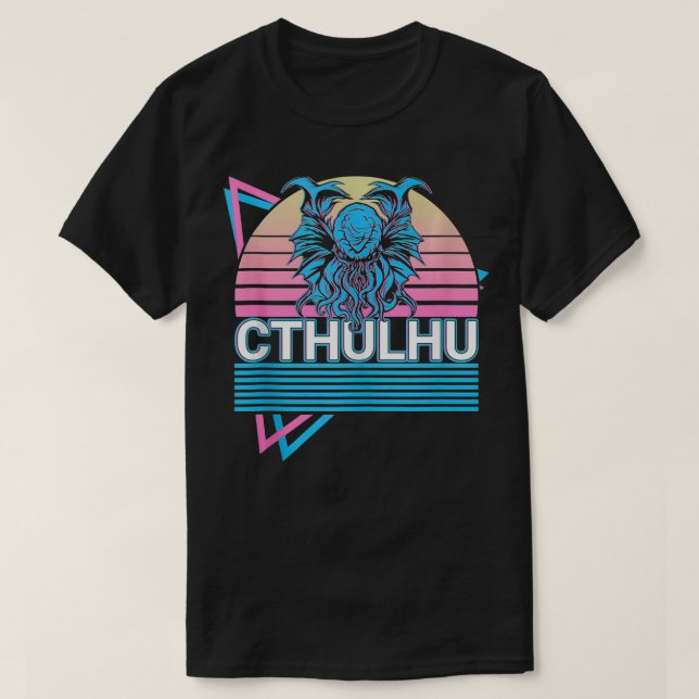 T-shirt Cthulhu Horreur Necronomicon Monster Lovecraftian  (Design devant)