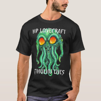T-SHIRT CTHULHU VIT CHEMISE NOIRE