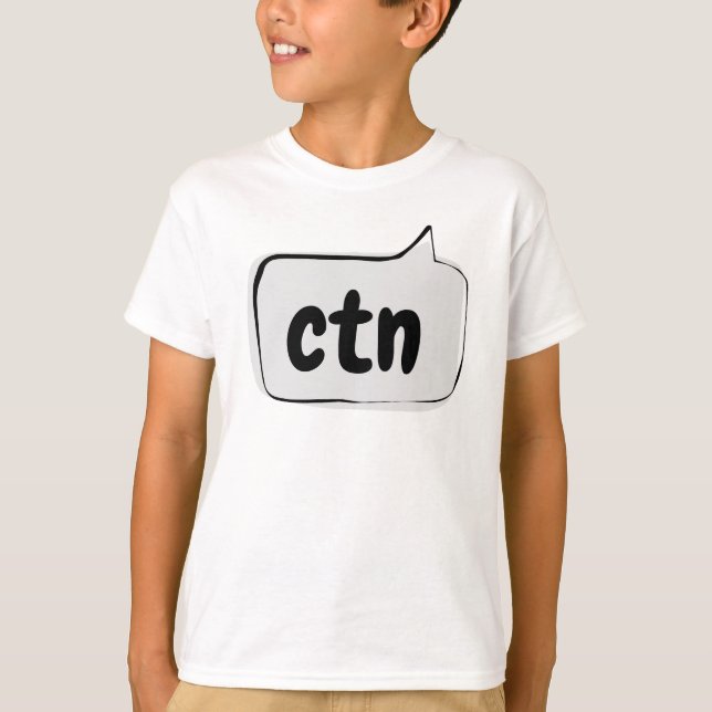 T-shirt ctn Speech Bubble - Impossible de parler maintenan (Devant)