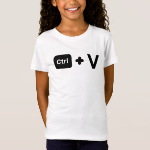T-Shirt CTRL C CTRL V/Famille/Papa Maman Et Moi/Amusant