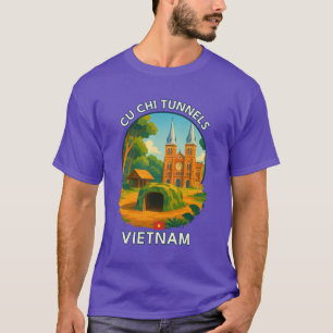 T-shirt Cu Chiunnels région de HCMC Vietnam Asie icônique 