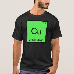 T-shirt Cu - Credit Union Funny Chemistry Élément Symbole 