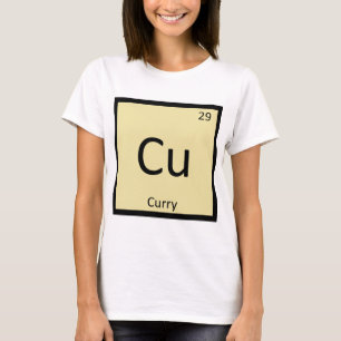T-shirt Cu - Curry Spice Chemistry Symbole de table périod