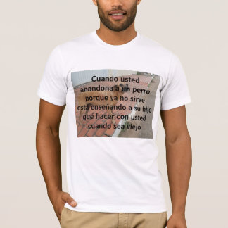 T-shirt cuando chassé abandona un perro
