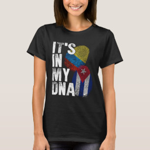 T-shirt Cuba Colombie C'est Dans Mon ADN Fierté Colombienn