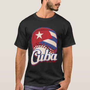 T-shirt Cuba Drapeau Cuba Patrimoine du baseball cubain Vi
