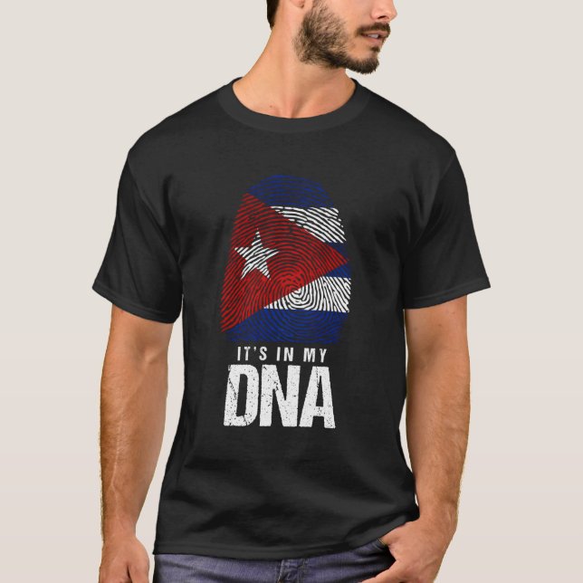 T-shirt Cuba Drapeau cubain Né Havane (Devant)
