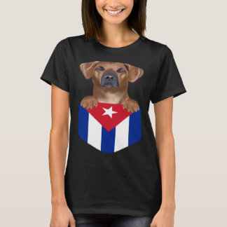 T-shirt Cuba Flag Rhodesian Ridgeback Dog In Pocket