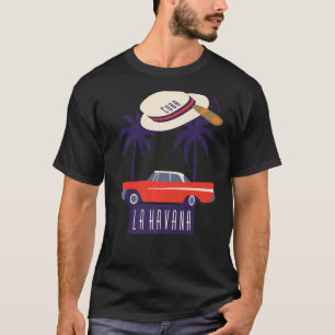 T-shirt Cuba Havana City Hispanique Accueil Caraïbes Souve