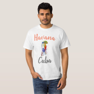 T-shirt cuba havana, perroquet